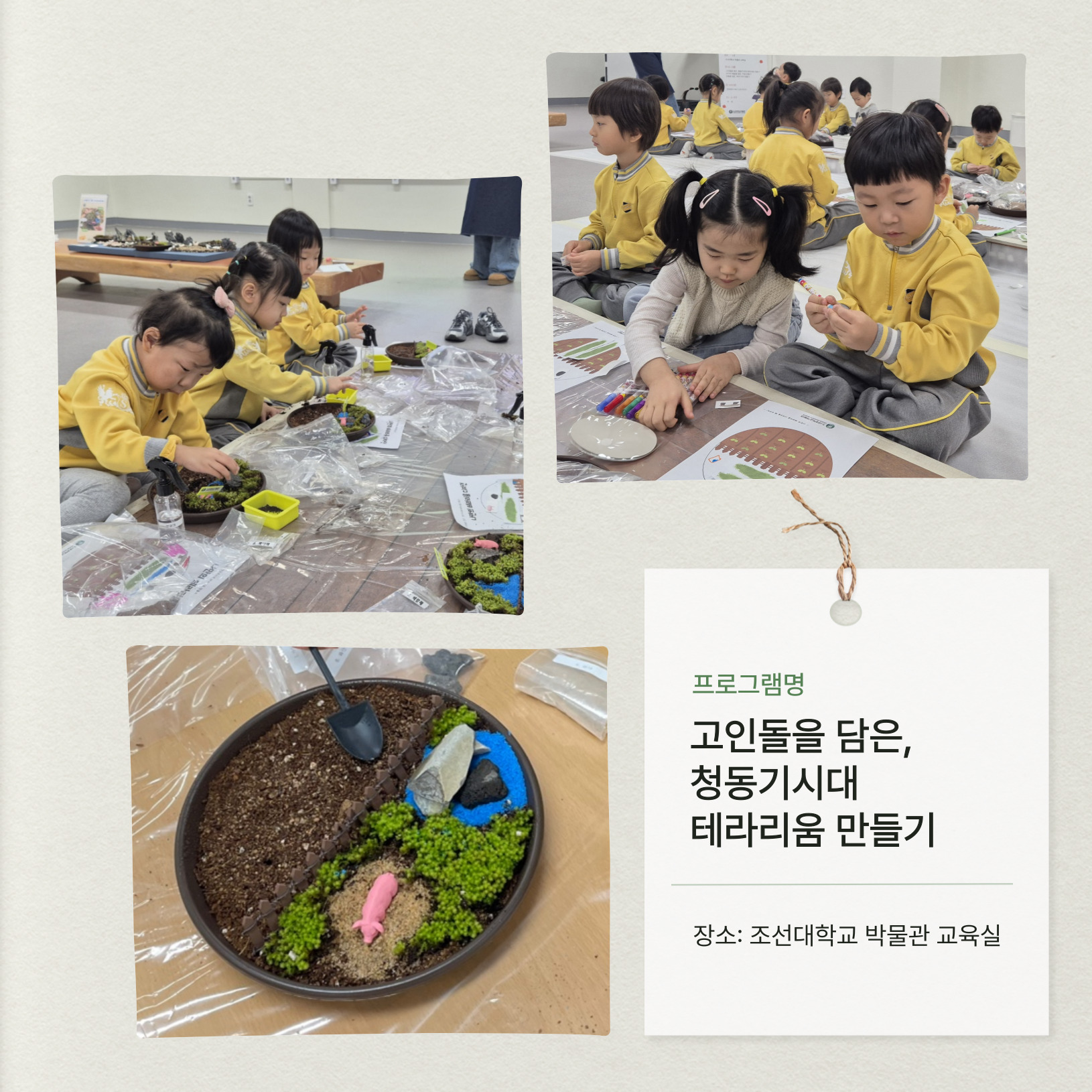2024 박물관, 마음을 열다 교육프로그램-고인돌을 담은, 청동기시대 테라리움 만들기 대표이미지